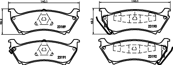 MINTEX MDB1937 Σετ τακάκια, δισκόφρενα for MERCEDES-BENZ