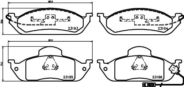 MINTEX MDB1936 Σετ τακάκια, δισκόφρενα for MERCEDES-BENZ
