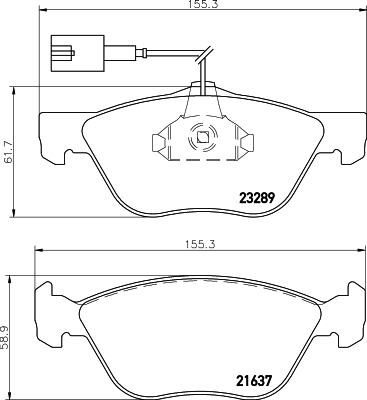 MINTEX MDB2068 Σετ τακάκια, δισκόφρενα for ALFA ROMEO FIAT LANCIA
