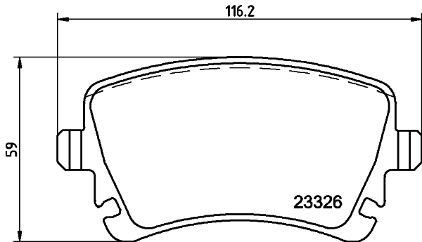 MINTEX MDB2638 Σετ τακάκια, δισκόφρενα for HONGQI VW