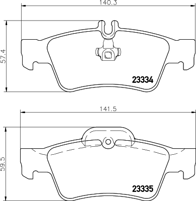MINTEX MDB2587 Σετ τακάκια, δισκόφρενα for MERCEDES-BENZ MERCEDES-BENZ (BBDC)