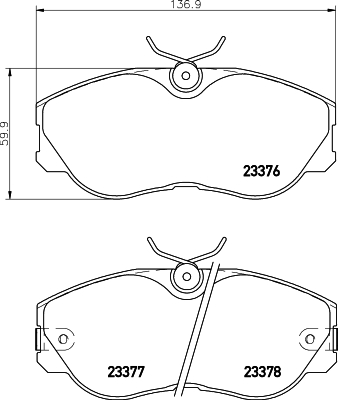MINTEX MDB1453 Σετ τακάκια, δισκόφρενα for NISSAN