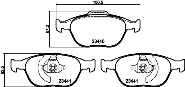 MINTEX MDB2272 Σετ τακάκια, δισκόφρενα for FORD FORD AUSTRALIA
