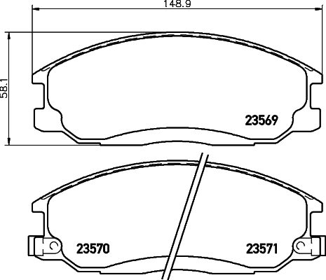 MINTEX MDB2063 Σετ τακάκια, δισκόφρενα for BAIC HUANSU DAEWOO DORCEN HAWTAI HYUNDAI JAC SSANGYONG ZOTYE