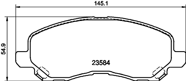 MINTEX MDB2134 Brake Pad Set, disc brake for BAIC BAIC-ORV CHRYSLER CITROËN DODGE JEEP MITSUBISHI PEUGEOT PROTON