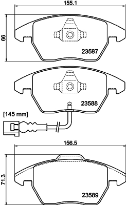 MINTEX MDB2604 Σετ τακάκια, δισκόφρενα for AUDI SEAT SKODA SKODA (SVW) VW