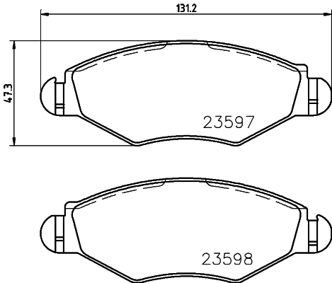 MINTEX MDB2131 Σετ τακάκια, δισκόφρενα for CITROËN CITROËN (DF-PSA) NAZA PEUGEOT PEUGEOT (DF-PSA)