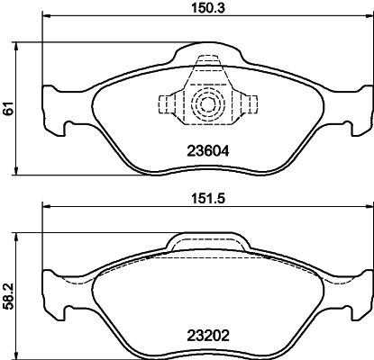 MINTEX MDB2314 Σετ τακάκια, δισκόφρενα for ENGLON FORD FORD AUSTRALIA FORD USA KANDI MAZDA