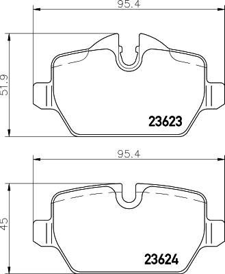 MINTEX MDB2681 Σετ τακάκια, δισκόφρενα for BMW