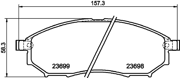 MINTEX MDB2247 Σετ τακάκια, δισκόφρενα for INFINITI MITSUBISHI NISSAN RENAULT SAMSUNG