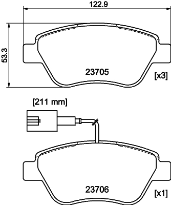 MINTEX MDB2239 Σετ τακάκια, δισκόφρενα for ALFA ROMEO CITROËN FIAT LANCIA PEUGEOT