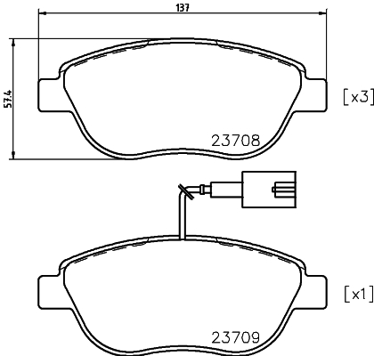 MINTEX MDB2240 Σετ τακάκια, δισκόφρενα for ABARTH FIAT LANCIA OPEL VAUXHALL ZOTYE