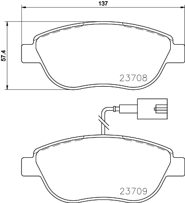 MINTEX MDB3155 Σετ τακάκια, δισκόφρενα for ABARTH FIAT OPEL VAUXHALL