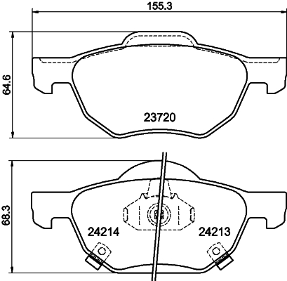 MINTEX MDB2599 Σετ τακάκια, δισκόφρενα for HONDA
