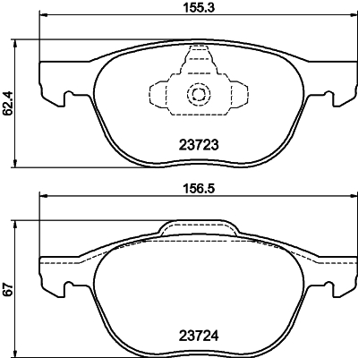 MINTEX MDB2634 Σετ τακάκια, δισκόφρενα for FORD FORD (CHANGAN) FORD ASIA & OCEANIA FORD AUSTRALIA FORD USA MAZDA MAZDA (CHANGAN)