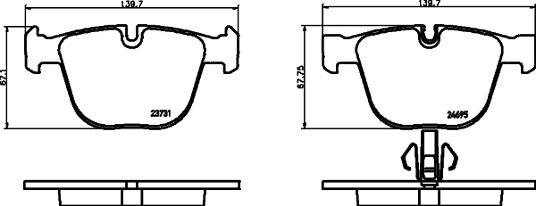 MINTEX MDB2986 Σετ τακάκια, δισκόφρενα for ALPINA BMW