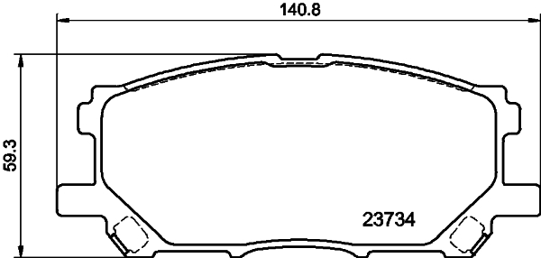 MINTEX MDB2578 Σετ τακάκια, δισκόφρενα for LEXUS TOYOTA