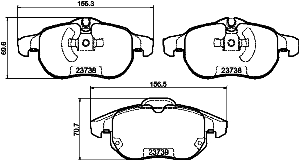 MINTEX MDB2262 Σετ τακάκια, δισκόφρενα for CADILLAC CHEVROLET FIAT HOLDEN HSV OPEL SAAB VAUXHALL