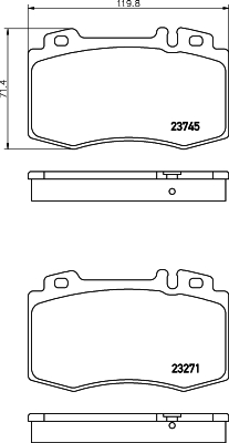 MINTEX MDB2598 Σετ τακάκια, δισκόφρενα for MERCEDES-BENZ MERCEDES-BENZ (BBDC)