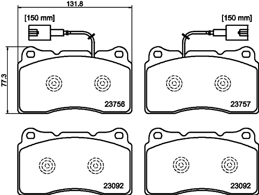 MINTEX MDB3138 Σετ τακάκια, δισκόφρενα for ALFA ROMEO