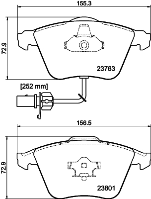 MINTEX MDB2648 Σετ τακάκια, δισκόφρενα for AUDI SEAT