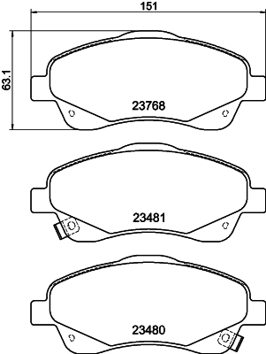 MINTEX MDB2545 Σετ τακάκια, δισκόφρενα for TOYOTA