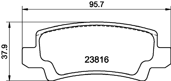 MINTEX MDB2596 Σετ τακάκια, δισκόφρενα for TOYOTA