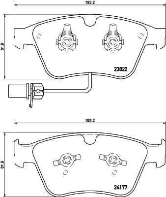 MINTEX MDB3181 Σετ τακάκια, δισκόφρενα for BENTLEY