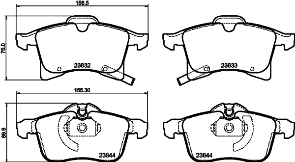 MINTEX MDB2633 Σετ τακάκια, δισκόφρενα for CHEVROLET HOLDEN OPEL SATURN SUBARU VAUXHALL