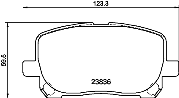 MINTEX MDB2266 Σετ τακάκια, δισκόφρενα for GREAT WALL PONTIAC TOYOTA