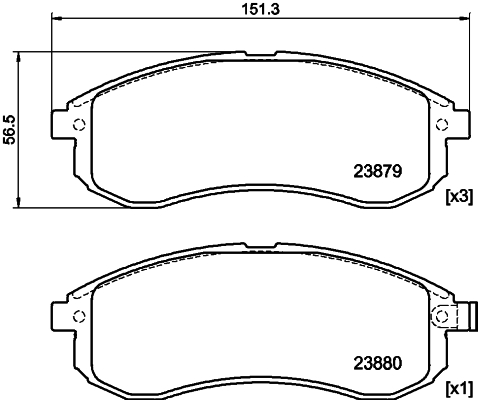 MINTEX MDB2252 Σετ τακάκια, δισκόφρενα for MITSUBISHI