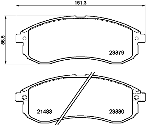 MINTEX MDB2252 Σετ τακάκια, δισκόφρενα for MITSUBISHI