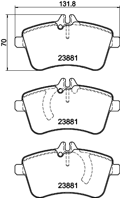 MINTEX MDB2671 Σετ τακάκια, δισκόφρενα for MERCEDES-BENZ
