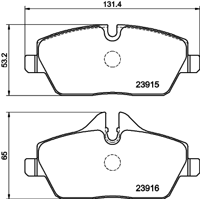 MINTEX MDB2682 Σετ τακάκια, δισκόφρενα for BMW MINI