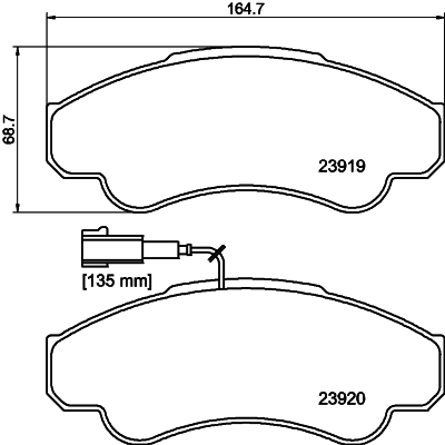 MINTEX MDB2329 Σετ τακάκια, δισκόφρενα for CITROËN FIAT PEUGEOT