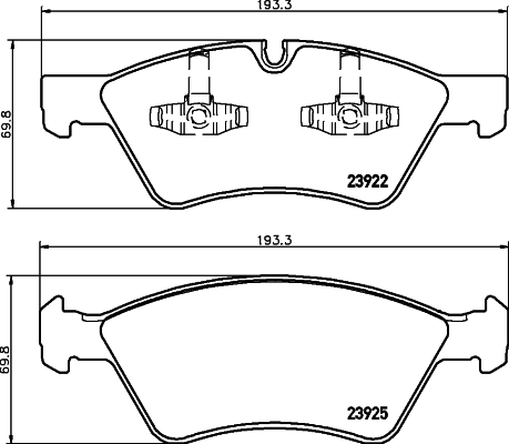 MINTEX MDB2729 Σετ τακάκια, δισκόφρενα for MERCEDES-BENZ