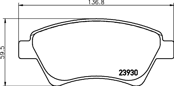 MINTEX MDB2327 Σετ τακάκια, δισκόφρενα for RENAULT