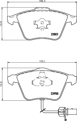 MINTEX MDB2694 Σετ τακάκια, δισκόφρενα for AUDI