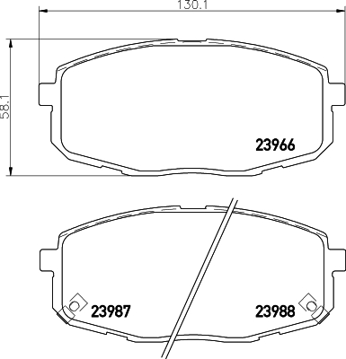 MINTEX MDB2608 Σετ τακάκια, δισκόφρενα for HYUNDAI KIA NAZA