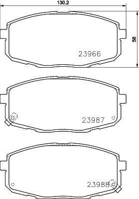 MINTEX MDB2608 Σετ τακάκια, δισκόφρενα for HYUNDAI KIA NAZA