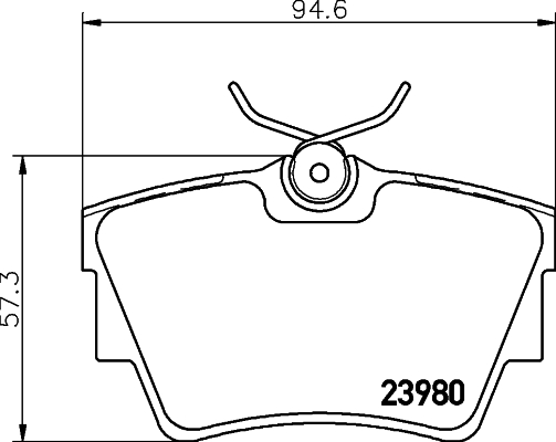 MINTEX MDB2258 Σετ τακάκια, δισκόφρενα for FIAT MITSUBISHI NISSAN OPEL RENAULT VAUXHALL