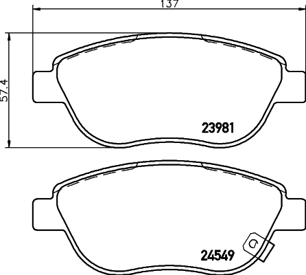 MINTEX MDB2895 Σετ τακάκια, δισκόφρενα for FIAT OPEL VAUXHALL