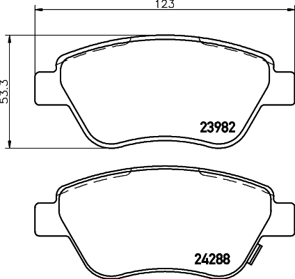 MINTEX MDB2854 Σετ τακάκια, δισκόφρενα for FIAT GERMAN E CARS OPEL VAUXHALL