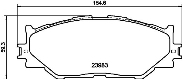 MINTEX MDB2747 Σετ τακάκια, δισκόφρενα for LEXUS