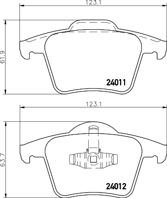 MINTEX MDB2613 Σετ τακάκια, δισκόφρενα for VOLVO VOLVO ASIA