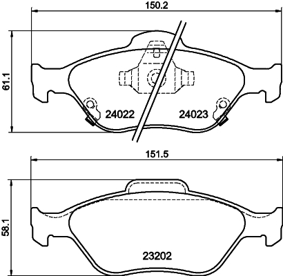 MINTEX MDB2769 Σετ τακάκια, δισκόφρενα for DAIHATSU TOYOTA