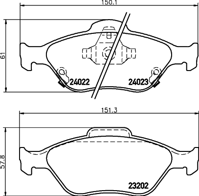 MINTEX MDB2769 Σετ τακάκια, δισκόφρενα for DAIHATSU TOYOTA