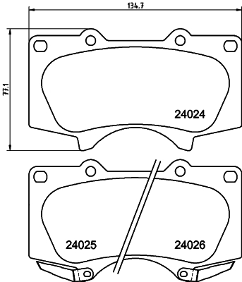 MINTEX MDB2984 Σετ τακάκια, δισκόφρενα for LEXUS TOYOTA
