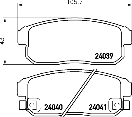 MINTEX MDB2687 Σετ τακάκια, δισκόφρενα for CHEVROLET NISSAN SUZUKI