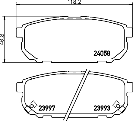 MINTEX MDB2590 Σετ τακάκια, δισκόφρενα for KIA